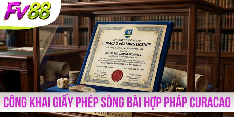 Công khai giấy phép sòng bài hợp pháp từ Curacao